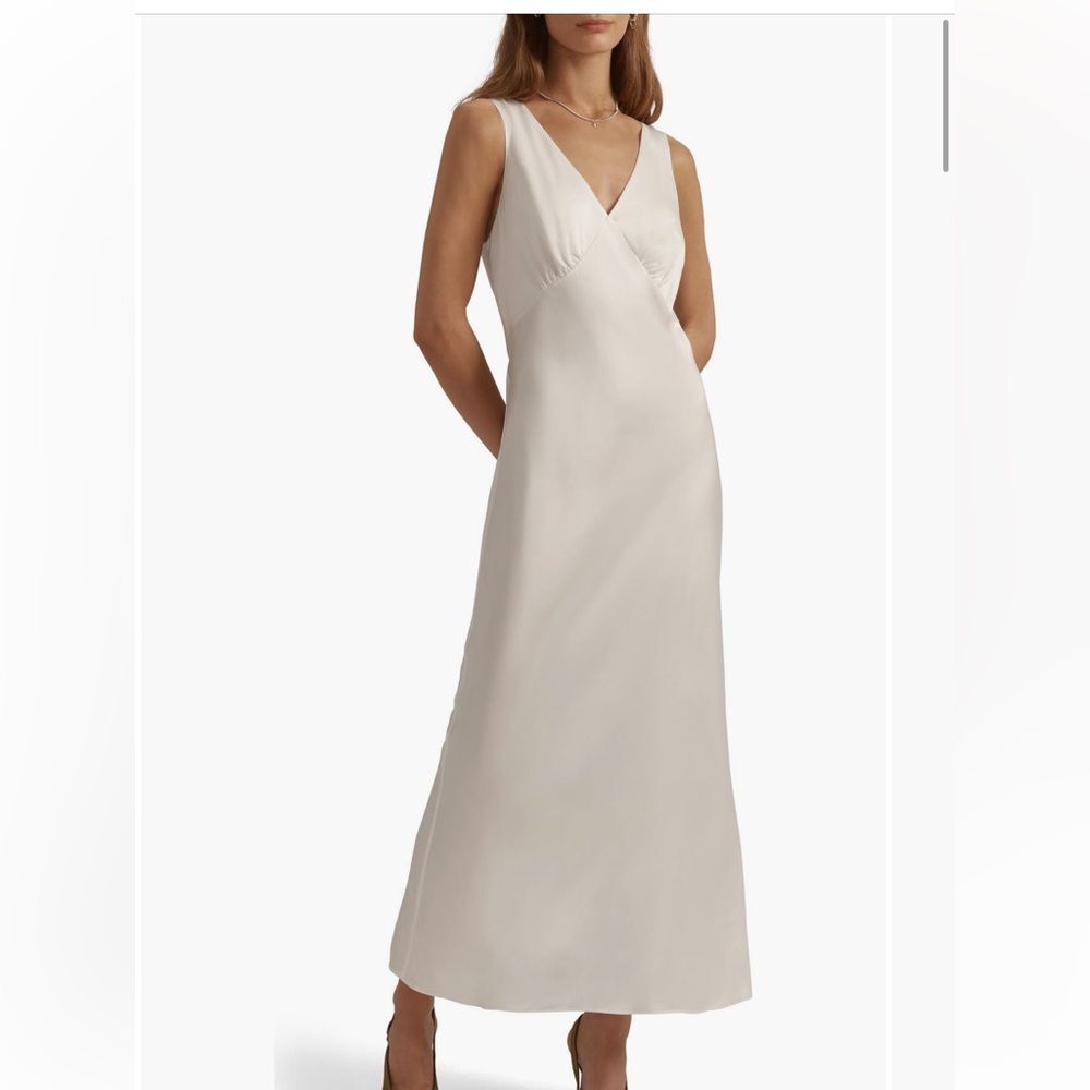 Favorite Daughter Anyday Anytime Dress White Sleeveless Maxi Slip Gown